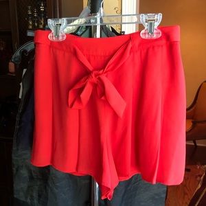 Aritzia red fancy shorts